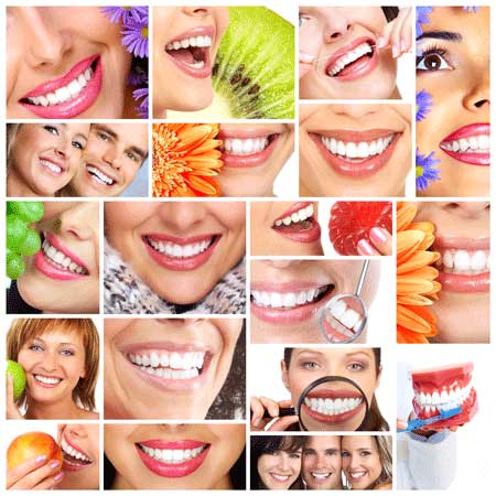 19 close up photos of mouth smiling showing a perfect white teeth
